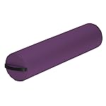 EarthLite Massage Bolster Pillow Full Round - Durable, Easy to Clean 100% PU Upholstery incl. Strap Handle/Professional Quality CFC-Free/Back Pain Relief, Black