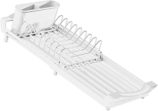 Practical Countertop Storage Unit For Dishes And Tools Highlighting Protective Coating And Simple Arrange 49.5 In Greatest Extendable Countertop Tool Planner