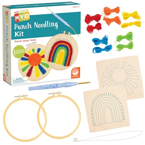 Image of MindWare Make Your Own Punch Needling Kit - All Inclusive Punch Needle Kit for Beginners Ages 8+