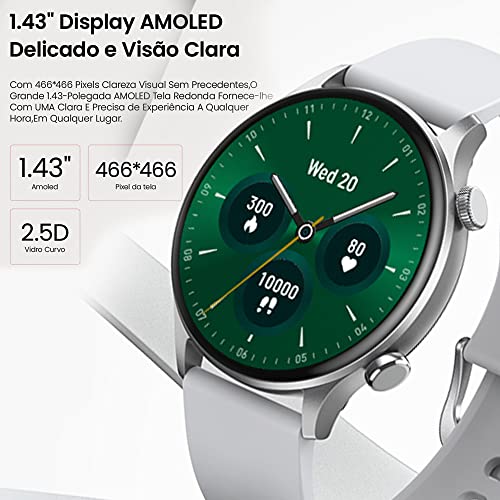 Relógio Smartwatch X.iaomi H.aylou Solar Plus Rt3 Tela Amoled de 1.43 polegadas Monitoramento Frequê