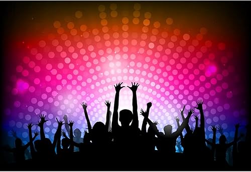 Yeele Telón de fondo vintage de 10 x 6.5 pies para fiesta de discoteca de vuelta a los años 70, 80, 90, baile oscuro, graduación, fiesta de