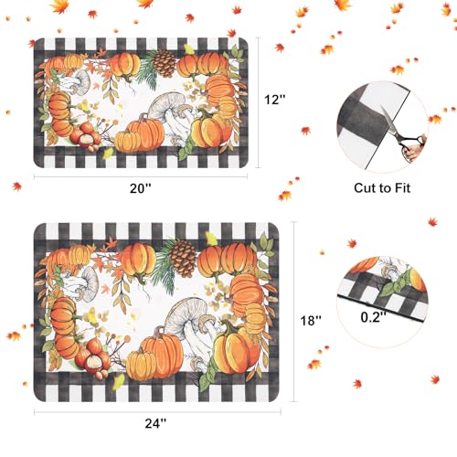 Lokhom LOKHOM-NG01 Fall Dish Drying Mat For Kitchen Counter, 12 Inchx20 Inch Absorbent Pumpkin Drying Mat thumb #5