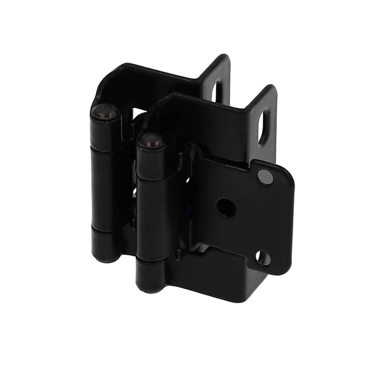 Charnière à ressort lot de 2 pour porte de cuisine noire matte demi-discrète