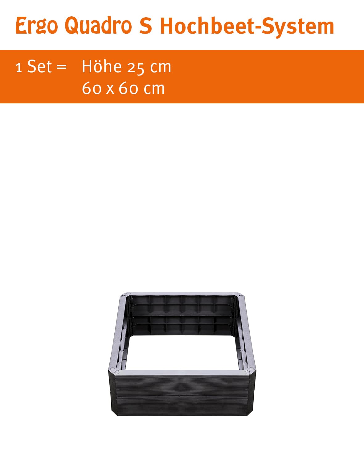 carre potager ergo quadro s set de base de 4 parois