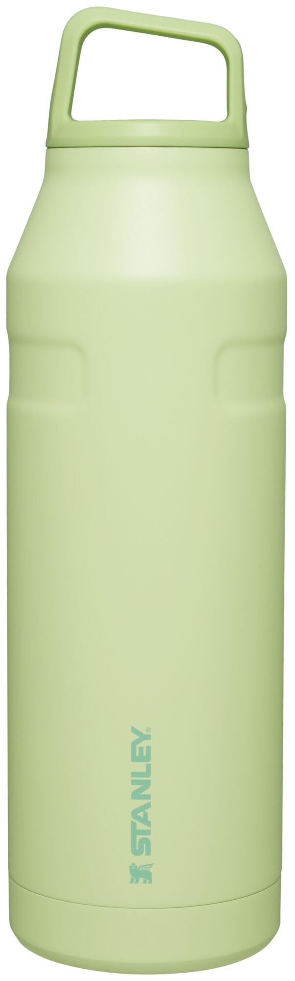 STANLEY IceFlow Cap and Carry Water Bottle 50 oz | Wide Mouth Twist Lid | Lightweight and Leakproof for Travel and Sports | Insulated Stainless Steel | BPA-Free | Citron