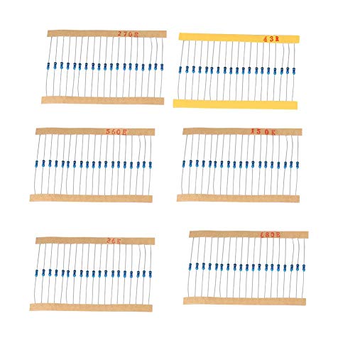 Fdit 2600Pcs 0.25W 130 Tipi di resistori a Film