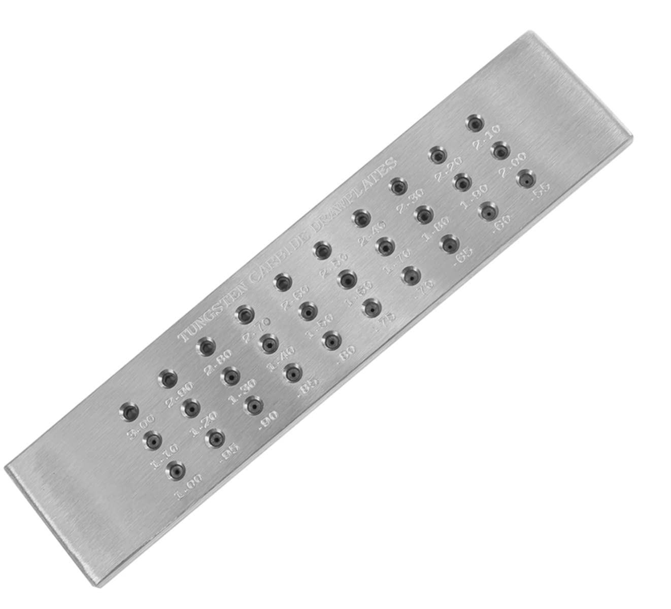 Skypro Silver 30 Holes Tungsten Carbide Wire Drawplate For Jewelry Making Hexagonal Shape 0.55-3.0Mm