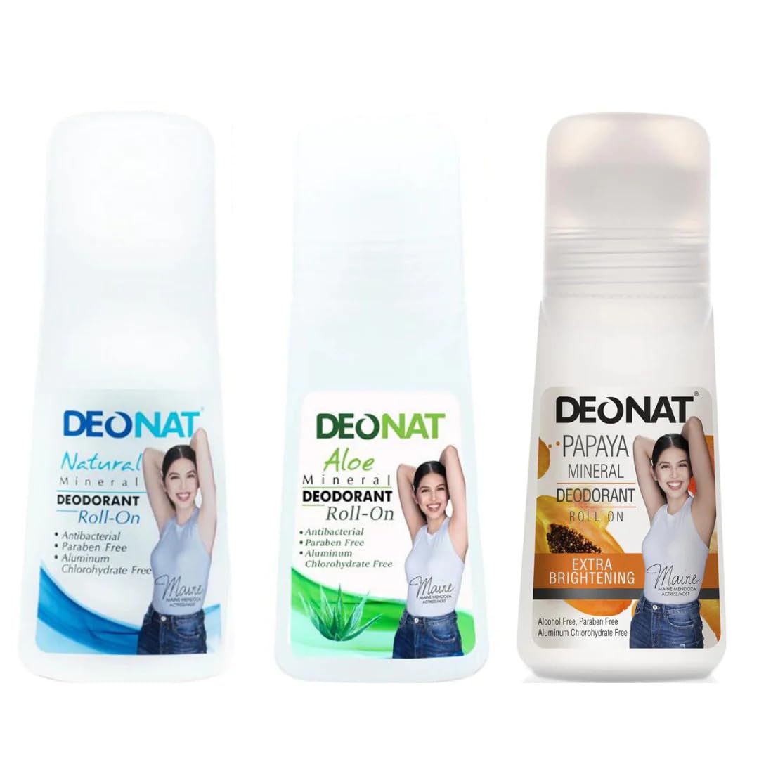 Deonat Mineral Deodorant Roll-On 65ml Product of Thailand by Dubai Skin (Papaya)