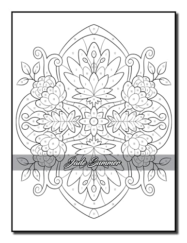 Color by Number Flowers: An Adult Coloring Book with Fun, Easy, and Relaxing Coloring Pages (Color by Number Coloring Books) - Image 13