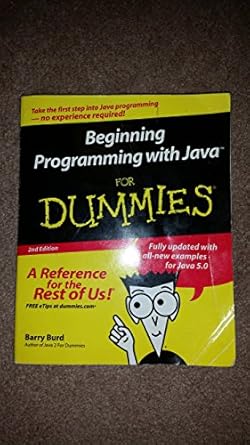 Beginning Programming with Java For Dummies : Burd, Barry: Amazon.ca: Books