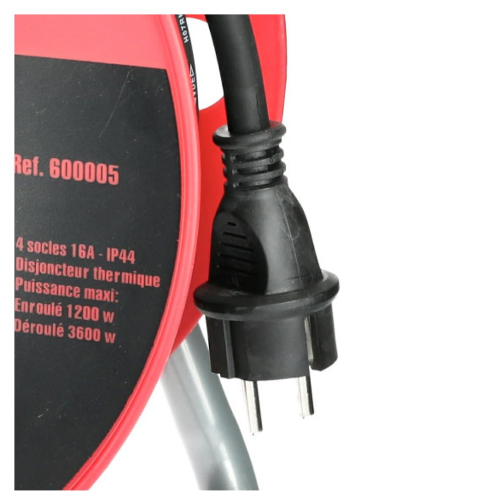 HANGER Enrouleur de câble électrique 25m H07RN-F avec 4 prises