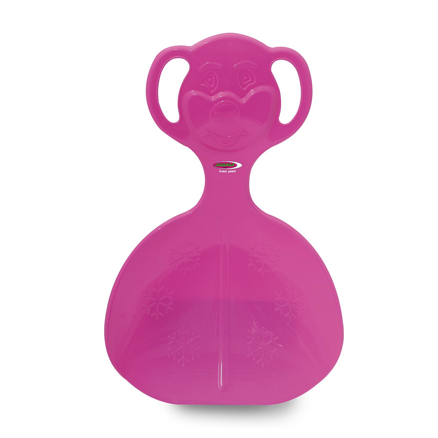 Jamara 460376 - Snow Play Trineo Oso Fucsia – Empuñaduras en Forma de Oso de fácil Agarre, Peso Ligero