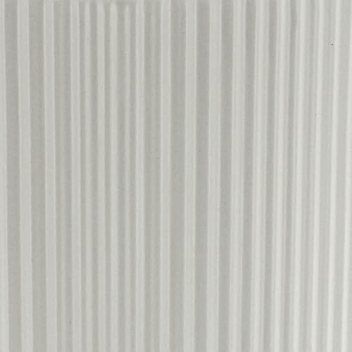 Miniatura 4 de Tienda Basics Maceta redonda de cerámica acanalada, 8 pulgadas, color blanco