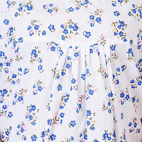 Image of Women's Cotton Block Print Knee Length Nighty