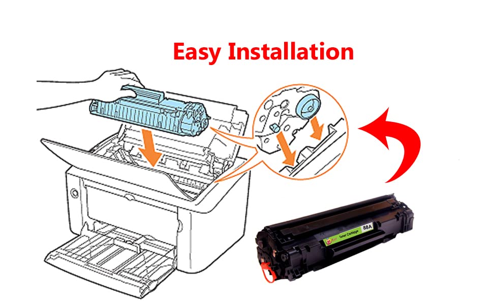 Image of 88A CC388A Laserjet Toner Cartridge for HP Laserjet Printer M1136, MFP, P1007, P1106, P1108, P1008, M1213nf, M126nw, M1218nfs, M128fw, M128fn, M226DW, M226DN (Pack of 3)