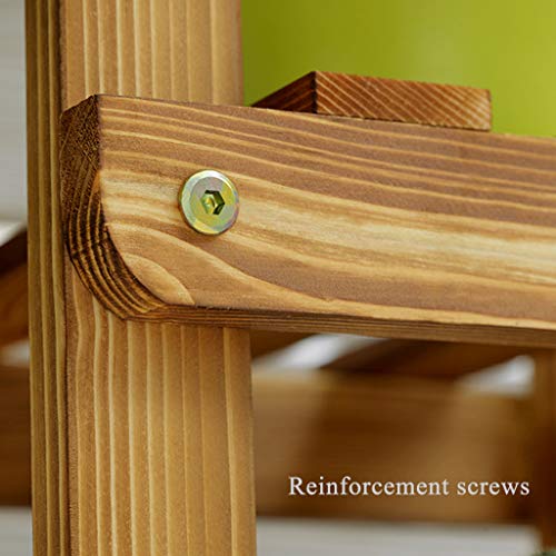 Plant Stand Plant Stand 4 Tier Bloem Stand Bloem Plank Houten Bloem Display Rack Tuin Thuis Bloem Balkon Plank Ladder Display(Licht Bruin) Multilayer - Afbeelding 4