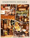 Rolife Miniaturowy Zestaw DIY Tipsy Restaurant - Model Miniaturowej Lalki, Dom dla Dorosłych, Biurko, Półka na Książki, Pomysł na Dekorację
