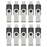 ARETOP 10pcs 4GB Swivel USB Flash Drive Memory Stick (Black)