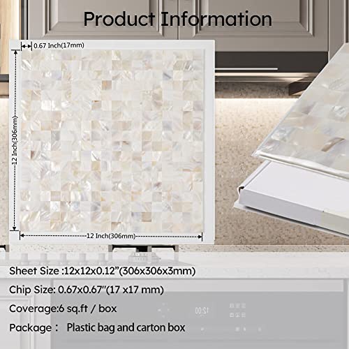 Diflart Mother Of Pearl Peel And Stick Backsplash Herringbone Mosaic Tile For Kitchen Bathroom Wall Decor Pack Of 6 Sheets #TOP2