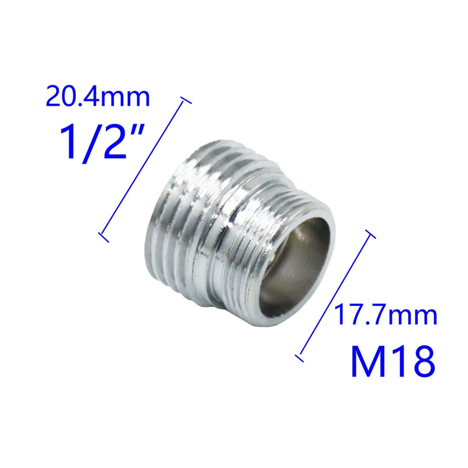 Złączki do węży Adaptery do węży Mosiądz 0,5 cala do M16 M18 M24 M28 Złącze gwintowane męskie i żeńskie Nadaje się do baterii do oczyszczania wody bąbelkowej Miedziane okucia posrebrzane (kolor: 1I2 x