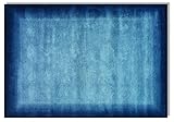 LAVAL OMBRE echter original handgeknüpfter Nepal Teppich in blau, Größe: 250x350 cm