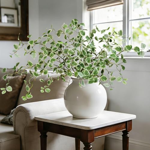 Image of 6PCS 32.7'' Artificial Fall Greenery Stems for Vase Fake Eucalyptus Leaves