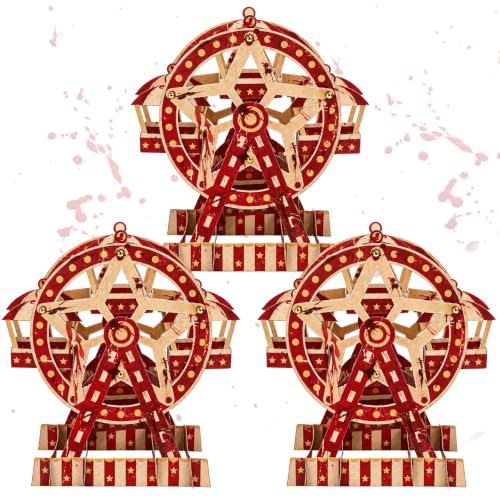 Epakh 3 Sets Carnival Party Ferris Wheel Centerpiece Decorations, Retro