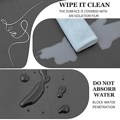 Image of practicalWs 23.6 in x 118 in Dark Grey Wall Paper Peel and Stick Wallpaper