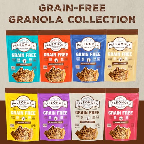 Image of Paleonola Vanilla Bean Grain Free Granola, 10 Oz Resealable Bag (Pack of 1) - Grainless Paleo Granola Blended with Nuts, Seed & Vanilla Bean - Gluten & Dairy Free, Non-GMO, Low Carb Protein Granola