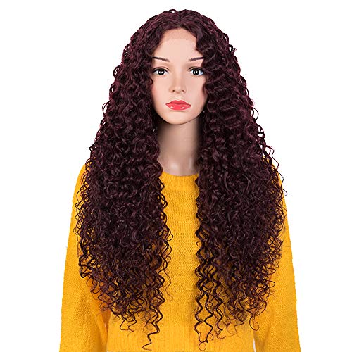 Long Curly Lace Front Wigs 30 inches C99J Lace Front Wigs Middle Part Super Soft Synthetic BIO Hair Wigs for Women