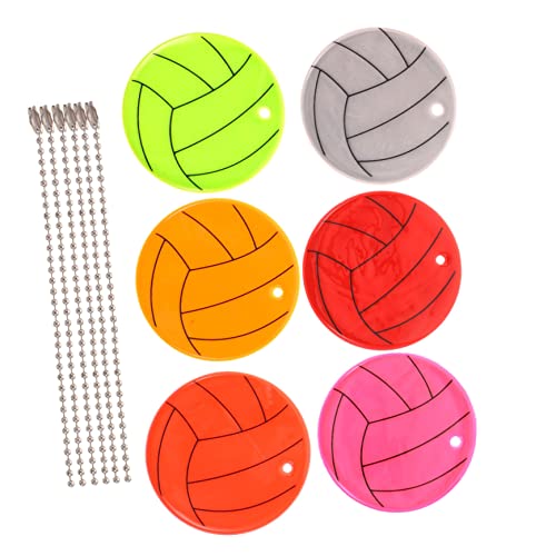 POPETPOP 6Pcs Premium Reflective Keychains for Bicycles Convenient Backpack Reflectors Bright Warning Accessories for Nighttime Cycling Fluorescent