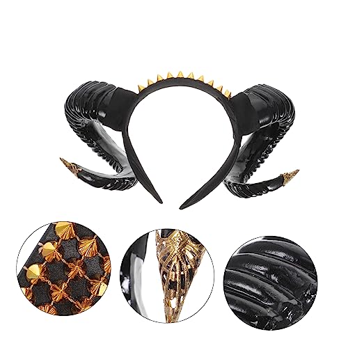 LIFKOME Garra Bandana Diabo Traje Preto Feminino Vestido Chapéu Acessórios Succubus Cosplay Acessóri