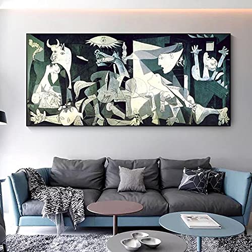 Tableau Picasso Guernica impression sur toile 30x60 cm pour salon
