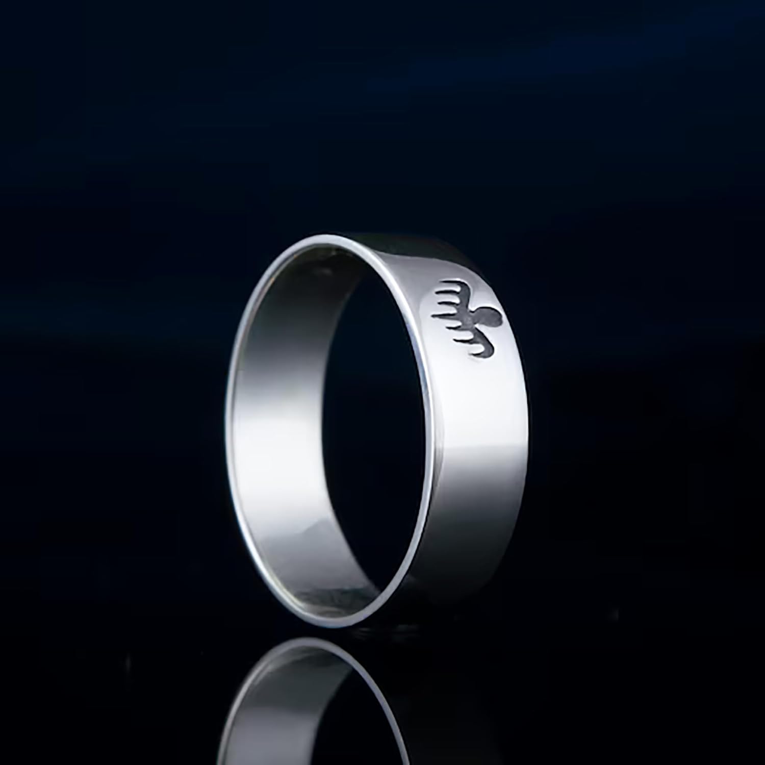 925 Silver Spectre Ring, Agent 007 Symbol Ring, Fashion Jewelry, Spectre Band, Bond Style Ring, Fashion RIng, Unique James Bond Jewelry, Gift For Someone Love Kohi Ring KCR034