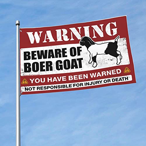 Drapeaux de dortoir cool et drapeau de jardin Beware of Boer Goat