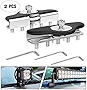Nilight 90025B Led Light Bar Mounting Brackets 2pcs Universal Hood Led Work Light led Pods Mount Bracket Clamp Holder for SUV Truck Off Road Installed No Need Drilling, 2 Years Warranty