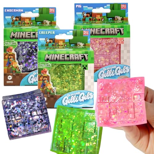 Image of Horizon Group USA Slimygloop Gelli Gels, Minecraft 3 Pack