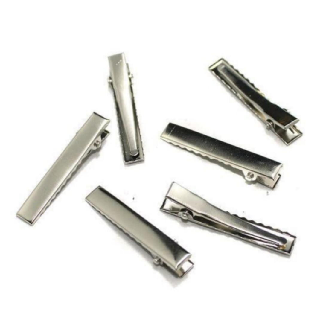 Lamina Collections Alloy Steel Alligator Hair Clips Pins For Diy Hair Accessorirs (Silver) (Silver 100 Pieces, 100 count) 2