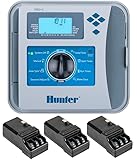 Hunter Pro-C P2C-400 Indoor Outdoor Modular Controller 4-Station Base Timer Expandable to 32 Stations w/ Optional Expansion Modules - P2C400 Replaces PC400 and PC400i (P2C-400 with 4 Zones)