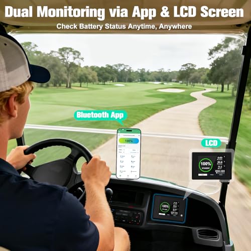 Image of OGRPHY 48V 150Ah Lithium Battery Golf Cart - LiFePO4 Conversion Kit with 200A BMS, APP & Touch Monitor, 18A Fast Charger | 70+ Mile Range | 4000+ Cycles | Fits Club Car, EZGO, Yamaha