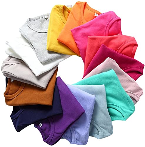 Image of KISBINI Unisex Girls 100% Cotton Long Sleeve T-Shirt Top Tees