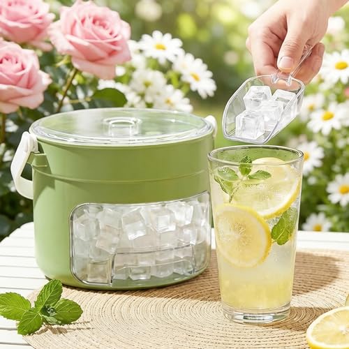 Hielera para freezer con 25 cubos y tapa, color verde miniatura 3