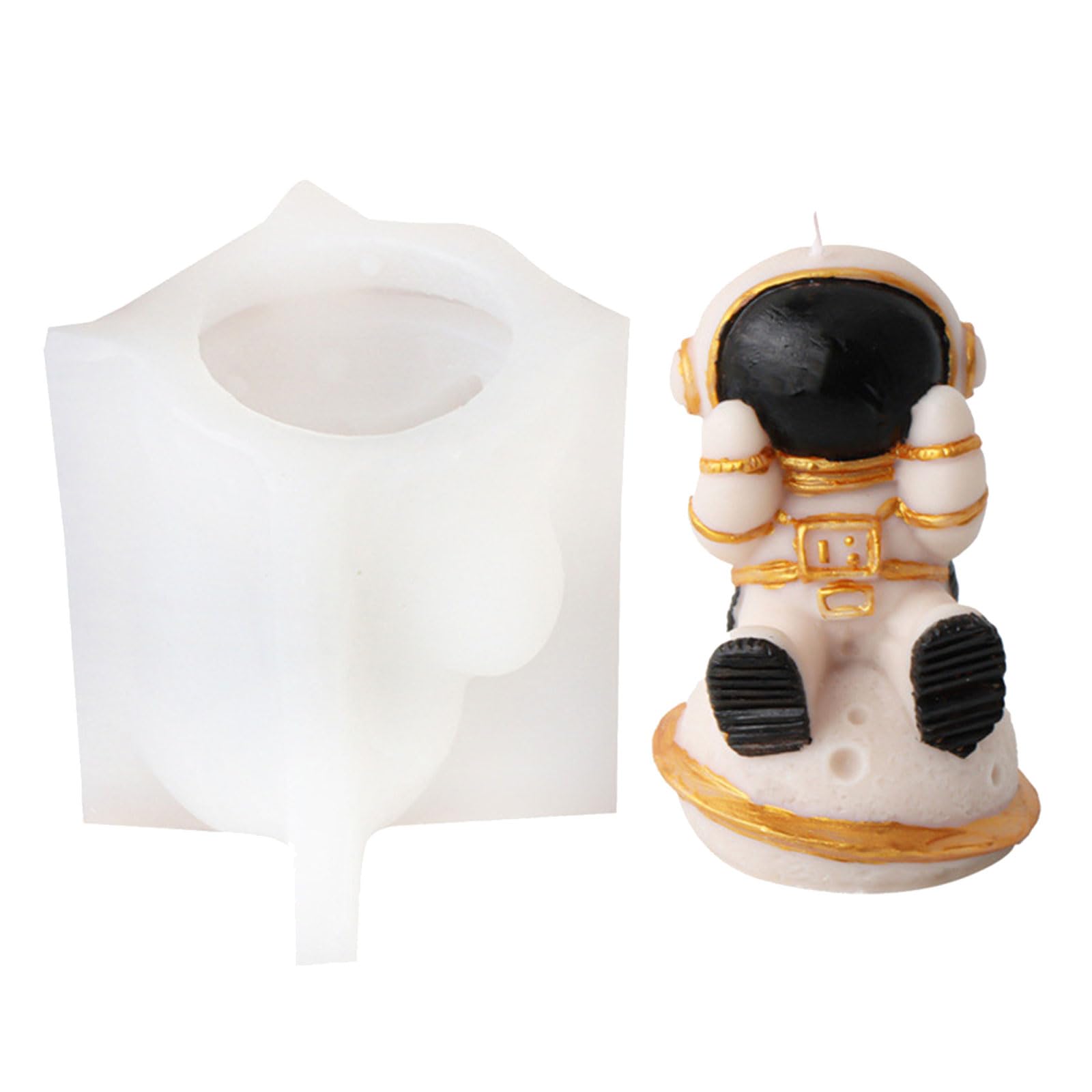 Nucelit Astronaut Figurine Silicone Molds for Home Decoration Space Silicone Molds for Epoxy Resin Wedding