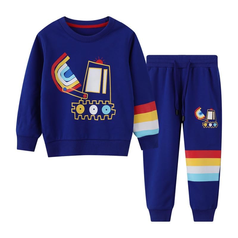 Image of Boys 2 Piece Clothing Set Long Sleeve Sweatshirt and Pants Casual Fall Winter Outfits