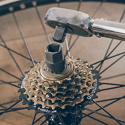 BikeHand Bike Freewheel Removal Tool - Compatible with Shimano Freewheel Bicycle Installation Tool - Fits 12 Splines 22.6mm for 5-8 Speed Freewheels Tool Fittings - Quality Heat-Treated Steel - Thumbnail 5
