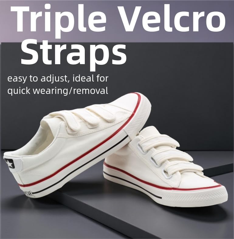 Image of Women's Canvas Running Walking Casual Hook and Loop Tape Sneakers Shoes