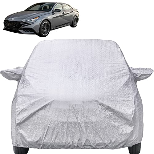 Image of Autofact New Verna Waterproof Car Cover, Silver, Non Woven Fabric, Full Exterior Coverage for Hyundai New Verna (2023 / 2024), Compact, Vehicle Specific Fit