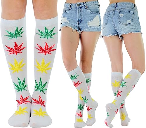 Image of ToBeInStyle Women's Colorful Patterned Design Knee High Socks