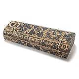 Longjet Glasses Case Hard Shell, Cork Eye Glass Carry Box, for Eyeglass and Sunglasses (Blue Flower)