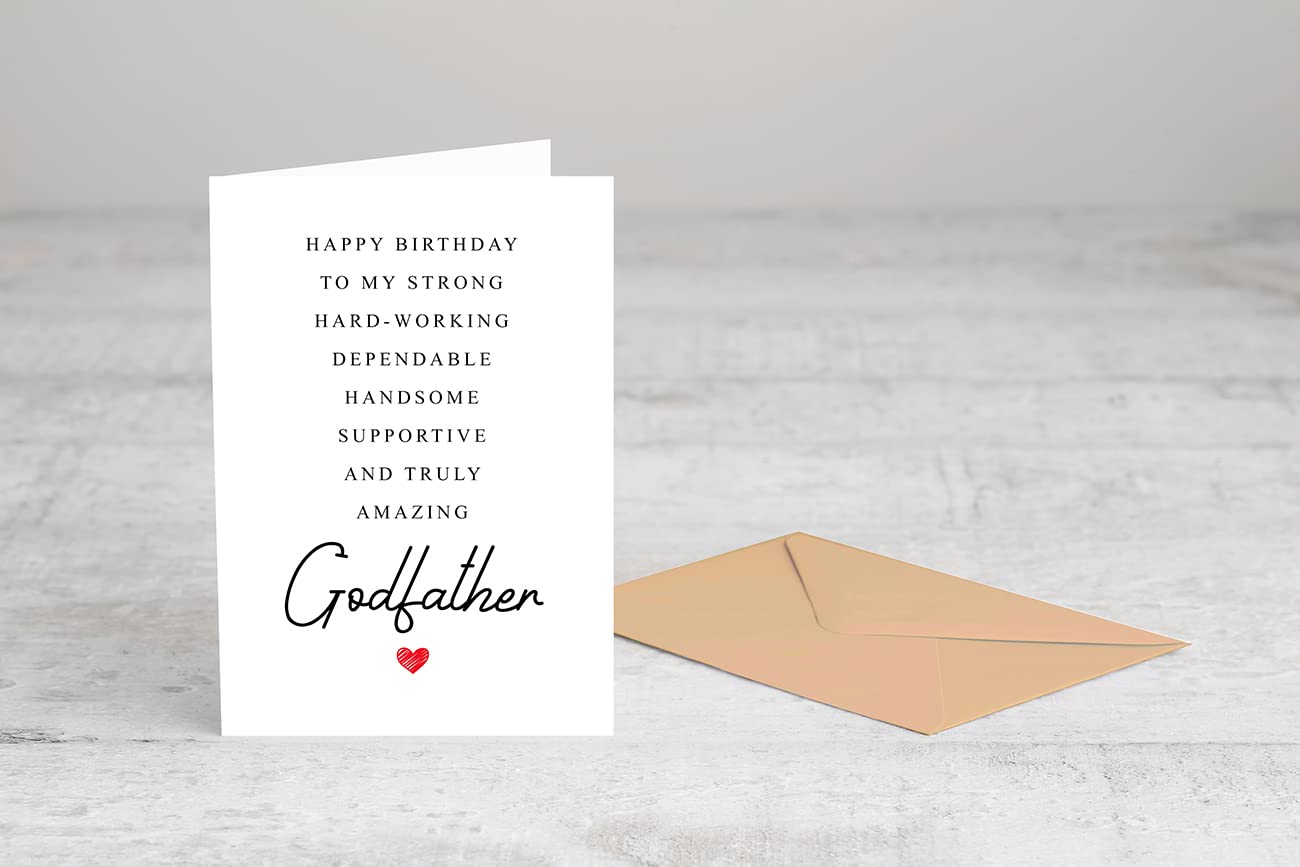 Geburtstagskarte Für Paten – 'Happy Birthday To An Amazing Godfather', LGBTQ+ Freundlich, A5